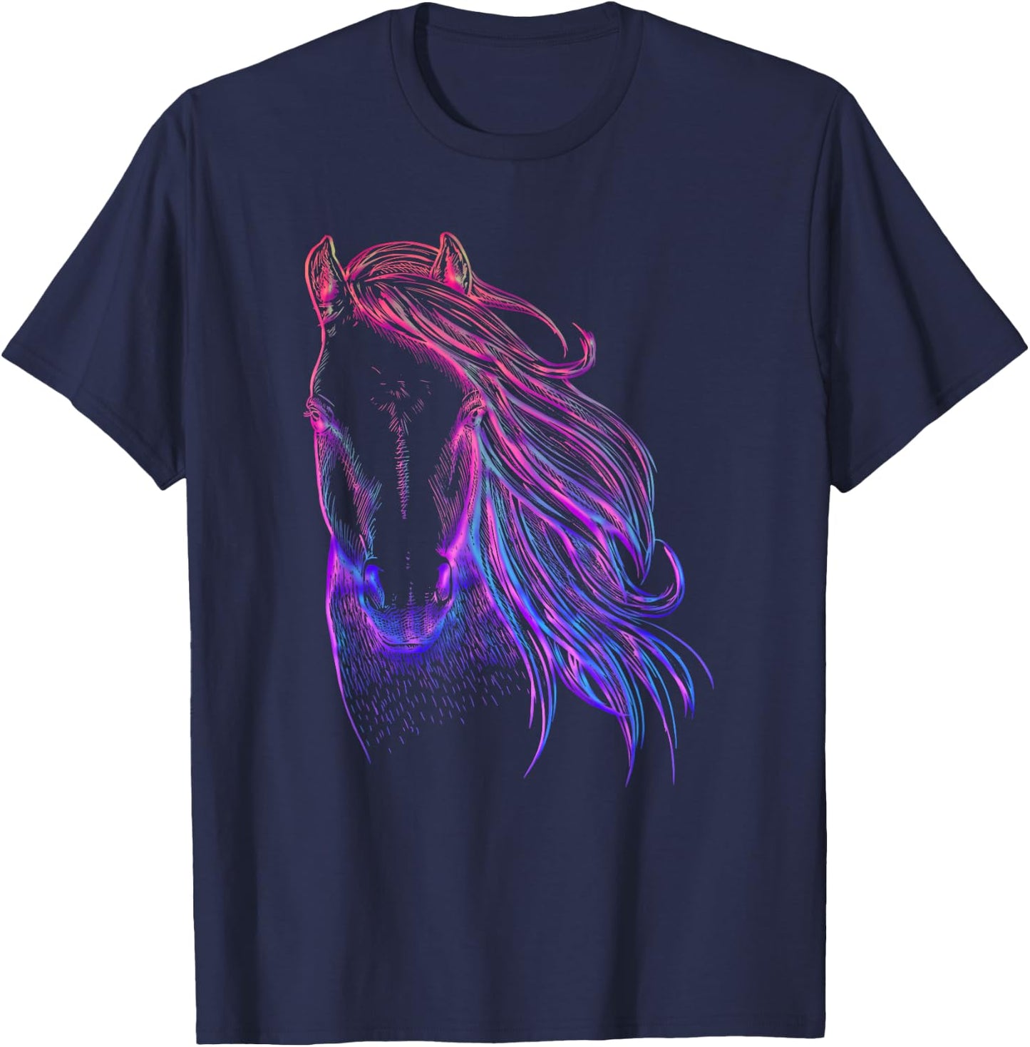 Riding solves most problems girls riding horses T-Shirt - T-Shirt | Navy