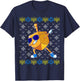Dabbing Dreidel Ugly Hanukkah Sweater Xmas Chanukah Gift T-Shirt - T-Shirt | Navy