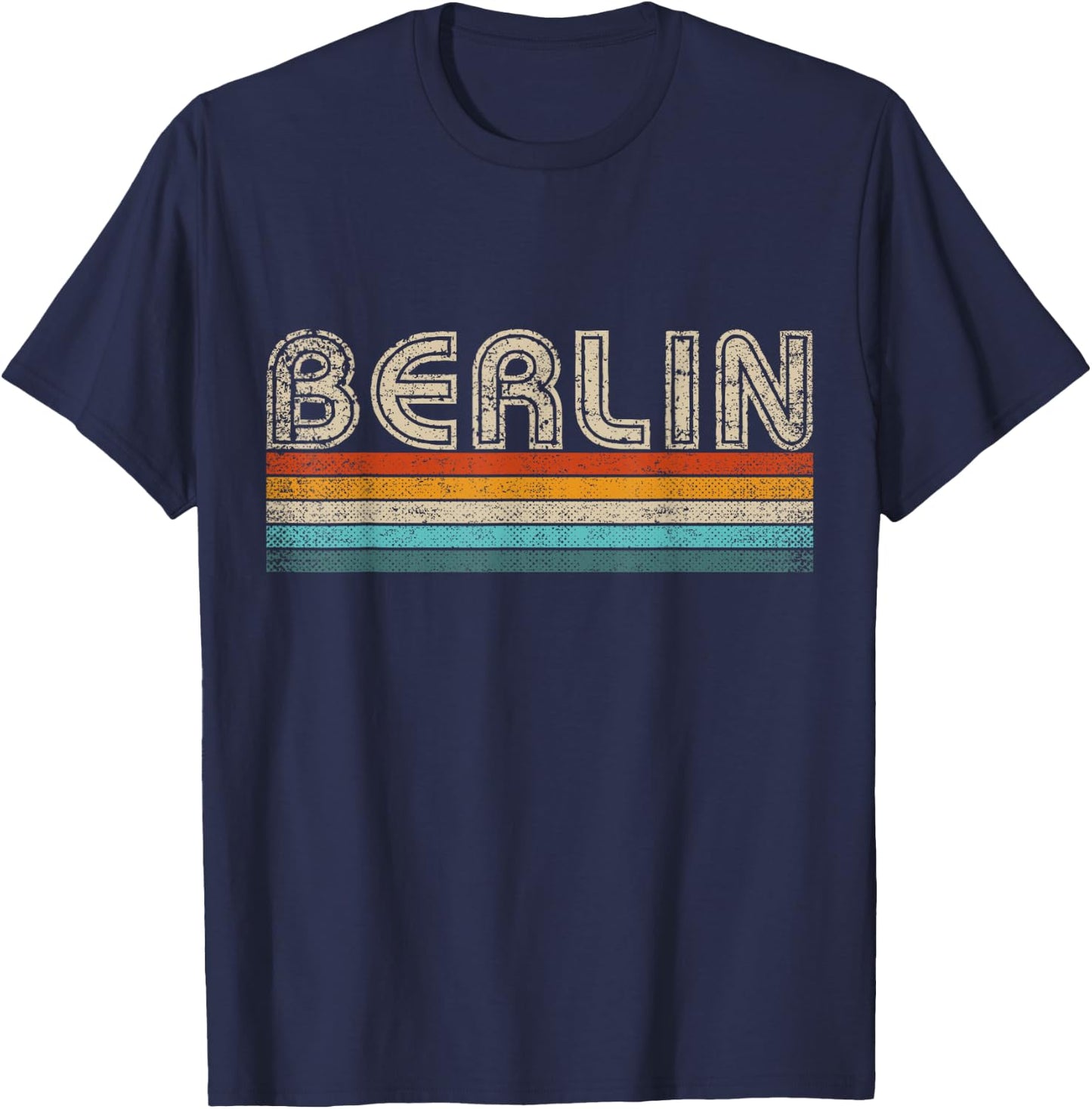Berlin Retro 70s 80s Vintage Souvenir Berlin T-Shirt - T-Shirt | Navy