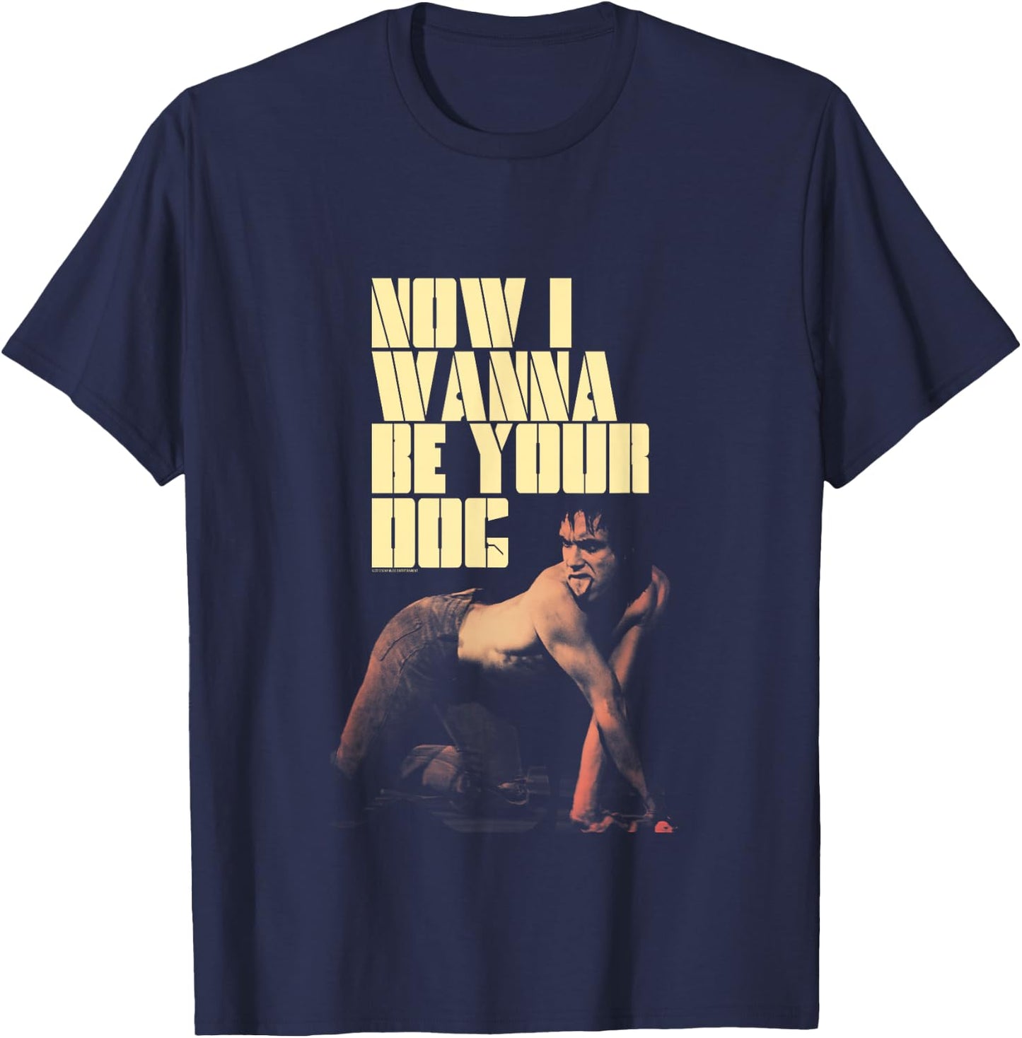 Iggy Pop Now I Wanna Be Your Dog T-Shirt - T-Shirt | Navy