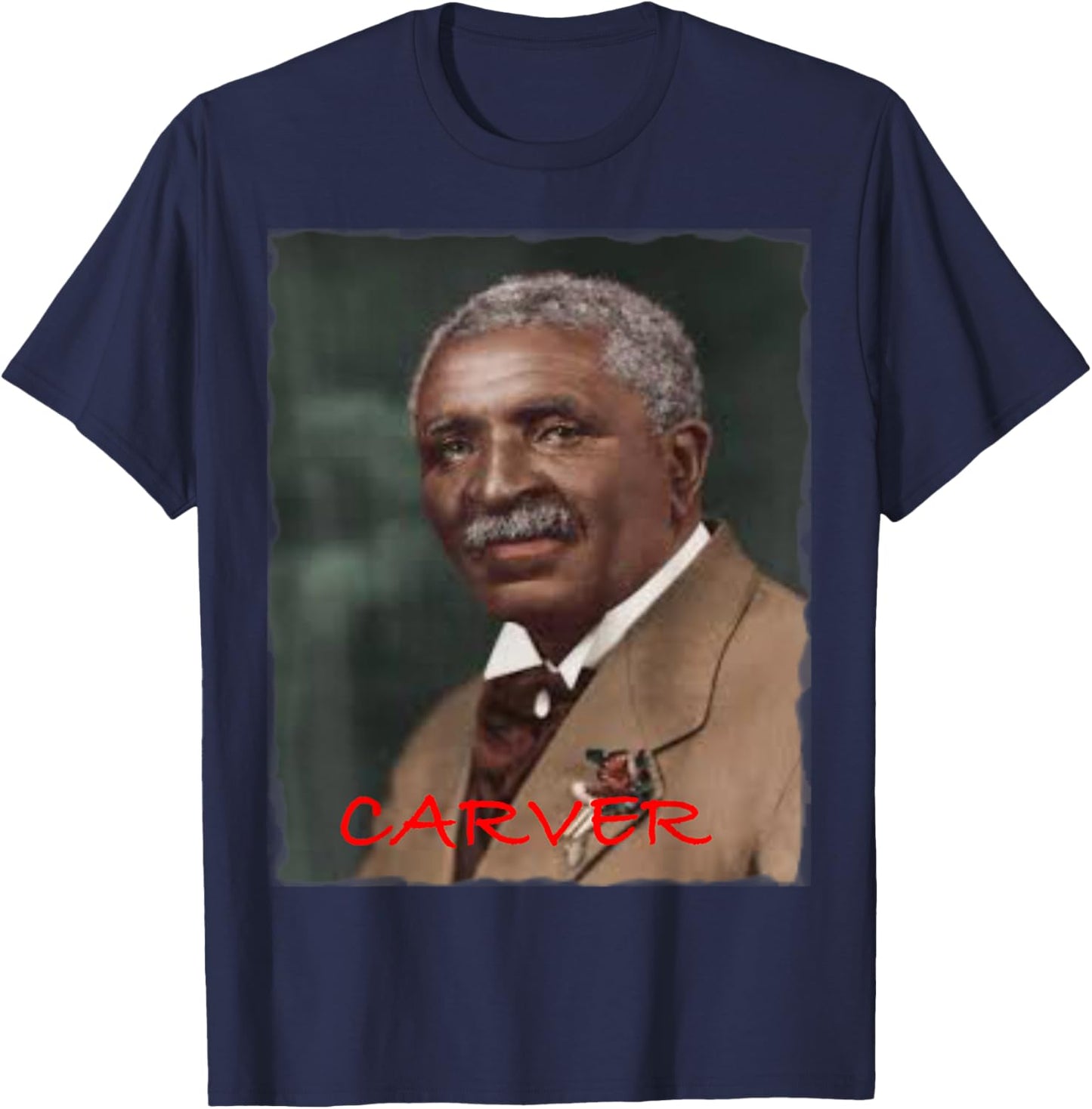 George Washington Carver , Small, Black T-Shirt - T-Shirt | Navy