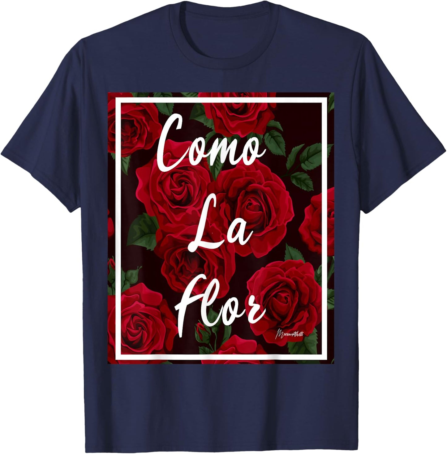 Como LA Flor RED Roses T Shirt T-Shirt - T-Shirt | Navy