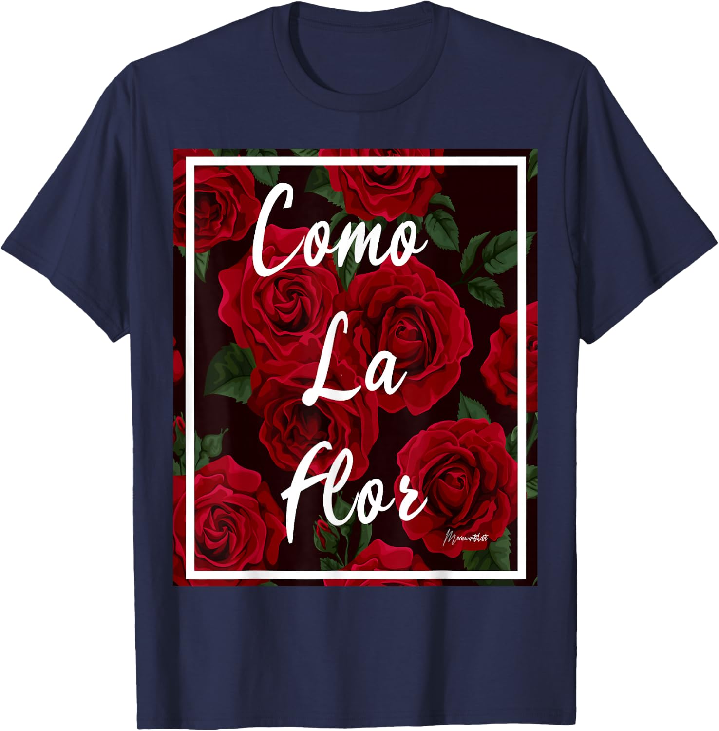 Como LA Flor RED Roses T Shirt T-Shirt - T-Shirt | Navy