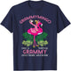 Grammymingo Grammy Flamingo Lover Grandma Grandmother Gramma T-Shirt - T-Shirt | Navy