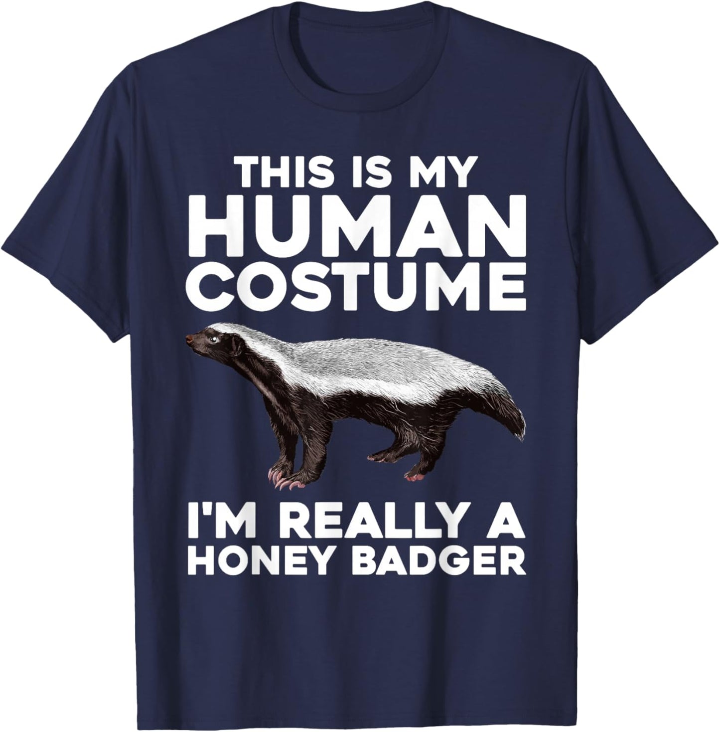 Cute Honey Badger Design Men Women Kids Honey Badger Lover T-Shirt - T-Shirt | Navy