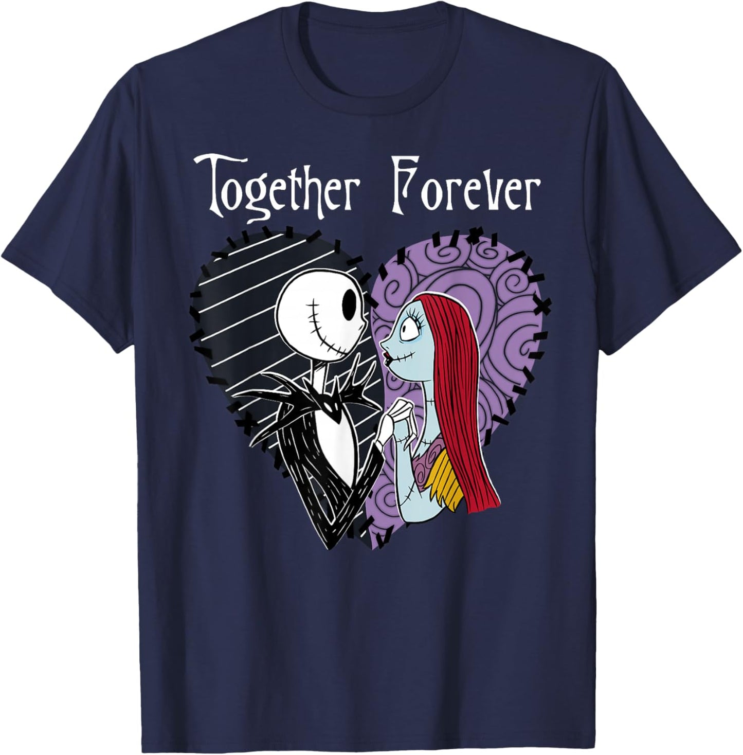 Disney The Nightmare Before Christmas Jack & Sally Together T-Shirt - T-Shirt | Navy