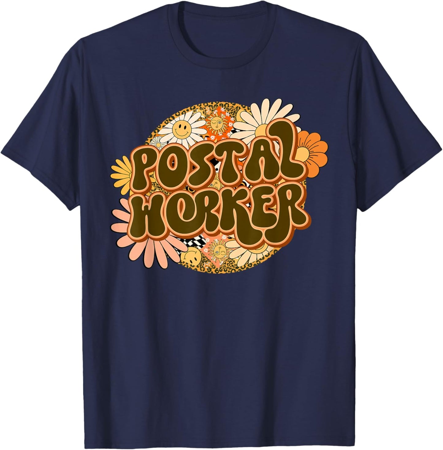 Women Postal Worker Mail Delivery Service Post Office Lady T-Shirt - T-Shirt | Navy