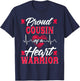 Proud Cousin of a Heart Warrior CHD Awareness T-Shirt - T-Shirt | Navy
