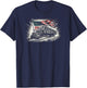 Vintage Logger with American Flag Logging/Carpenter T-Shirt - T-Shirt | Navy