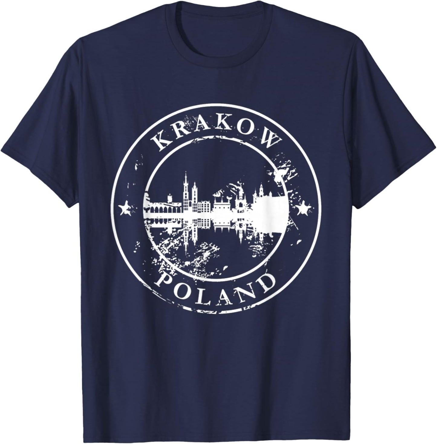 Poland Krakow Home State I Love Vintage T-Shirt - T-Shirt | Navy