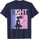 Eight Years Old Martial Arts Ninja 8th Birthday Party Girls T-Shirt - T-Shirt | Navy
