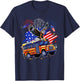Eagle Sunglasses 4th July US Flag School Bus Driver Lover T-Shirt - T-Shirt | Navy