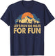 Let's Run 100 Miles For Fun Retro Vintage Ultra Marathon T-Shirt - T-Shirt | Navy