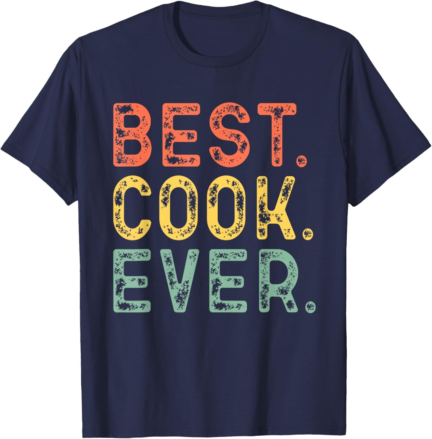Best Cook Ever Cooking Vintage Retro Gift Christmas T-Shirt - T-Shirt | Navy