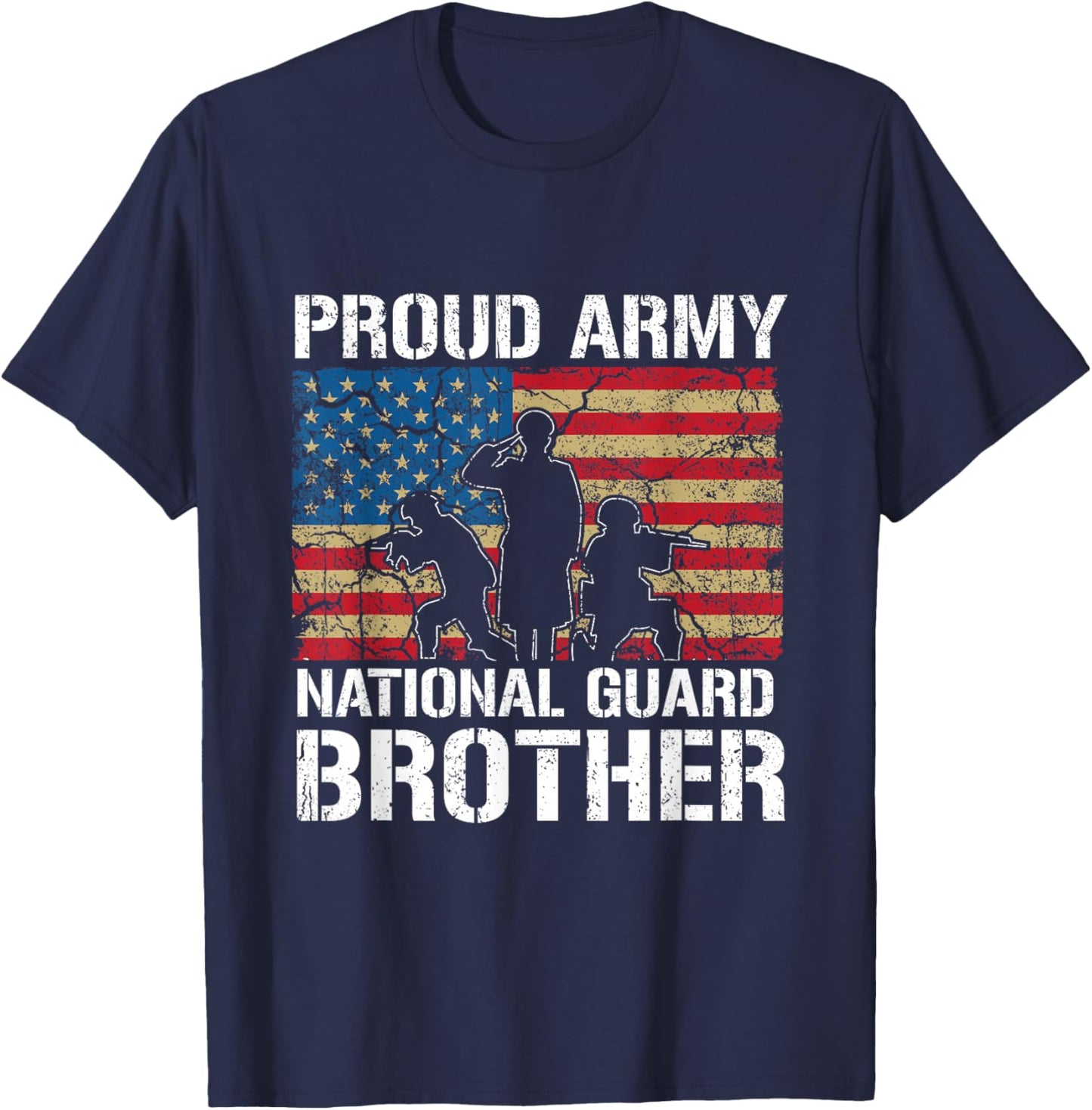 Proud Army National Guard Brother - Military - Pride - Soldier T-Shirt - T-Shirt | Navy