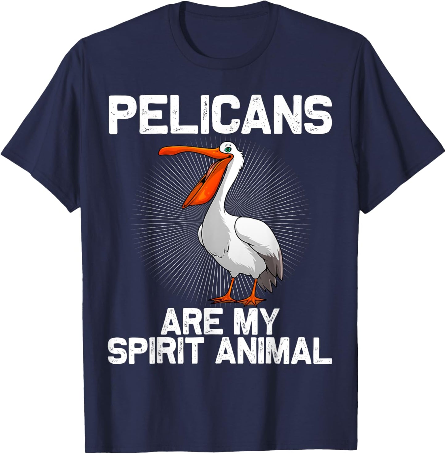 Cool Pelican Design Women Kids Pelican Bird Pelican T-Shirt - T-Shirt | Navy