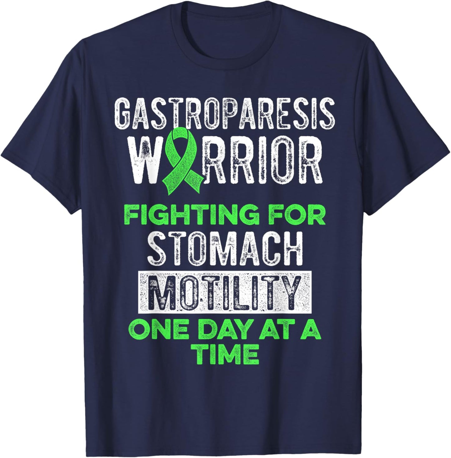 Gastroparesis Awareness Warrior Survivor T-Shirt - T-Shirt | Navy