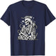 Skeleton Cat Skull Kitty Cute Halloween Men Women Kids Goth T-Shirt - T-Shirt | Navy