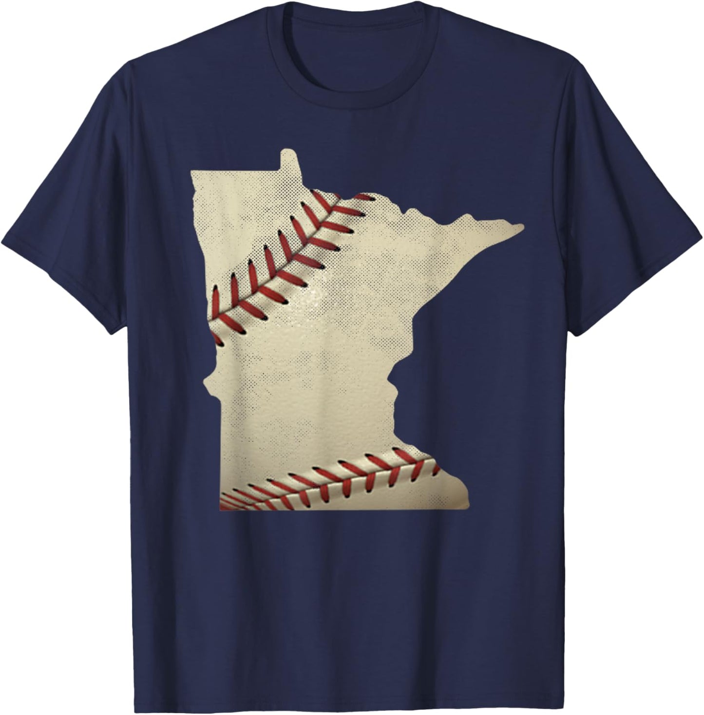 Generic MINNESOTA Baseball State Map Softball Love MN USA T-Shirt - T-Shirt | Navy