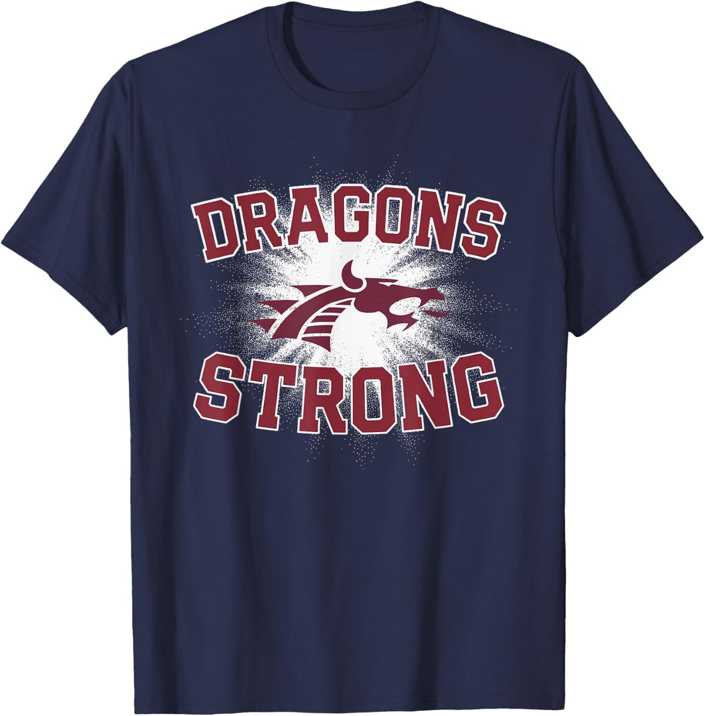 Collierville Dragons Logo Strong Flag HS T-Shirt - T-Shirt | Navy