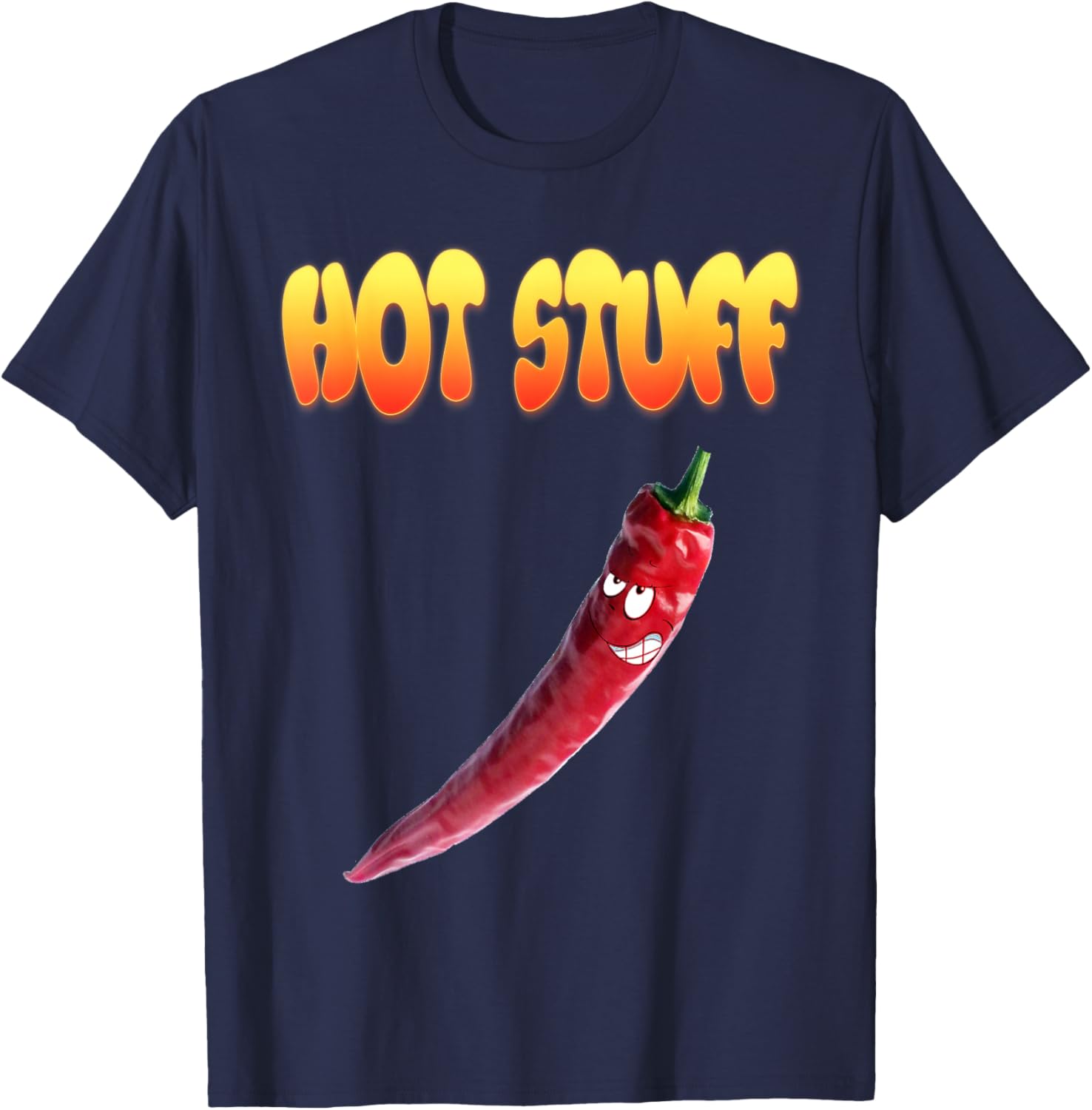 Hot Stuff Silly Cayenne Pepper T-Shirt - T-Shirt | Navy