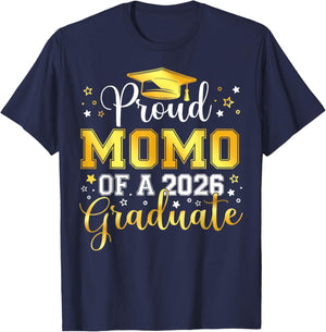 Proud Momo Of A Class Of 2026 Graduate 2026 Senior Momo T-Shirt - T-Shirt | Navy
