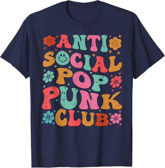 Anti Social Pop Punk Club T-Shirt - T-Shirt | Navy