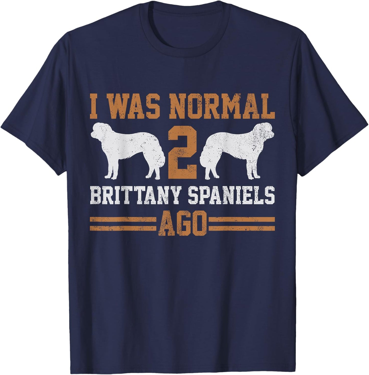 Brittany Spaniel Dog Men Women Kids T-Shirt - T-Shirt | Navy