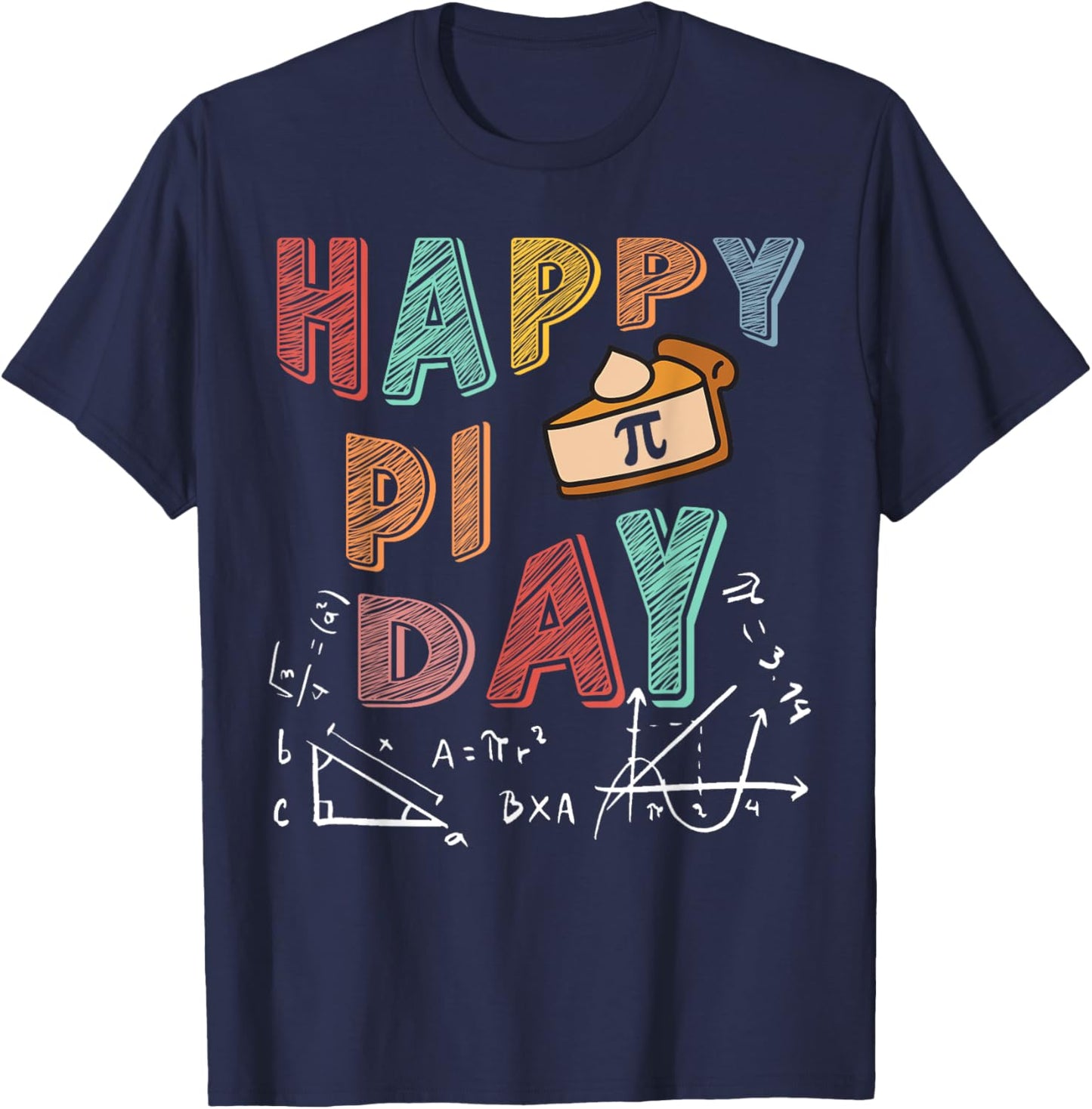 3.14 PI Day Pie Day Pi Symbol For Math Lovers and Kids T-Shirt - T-Shirt | Navy