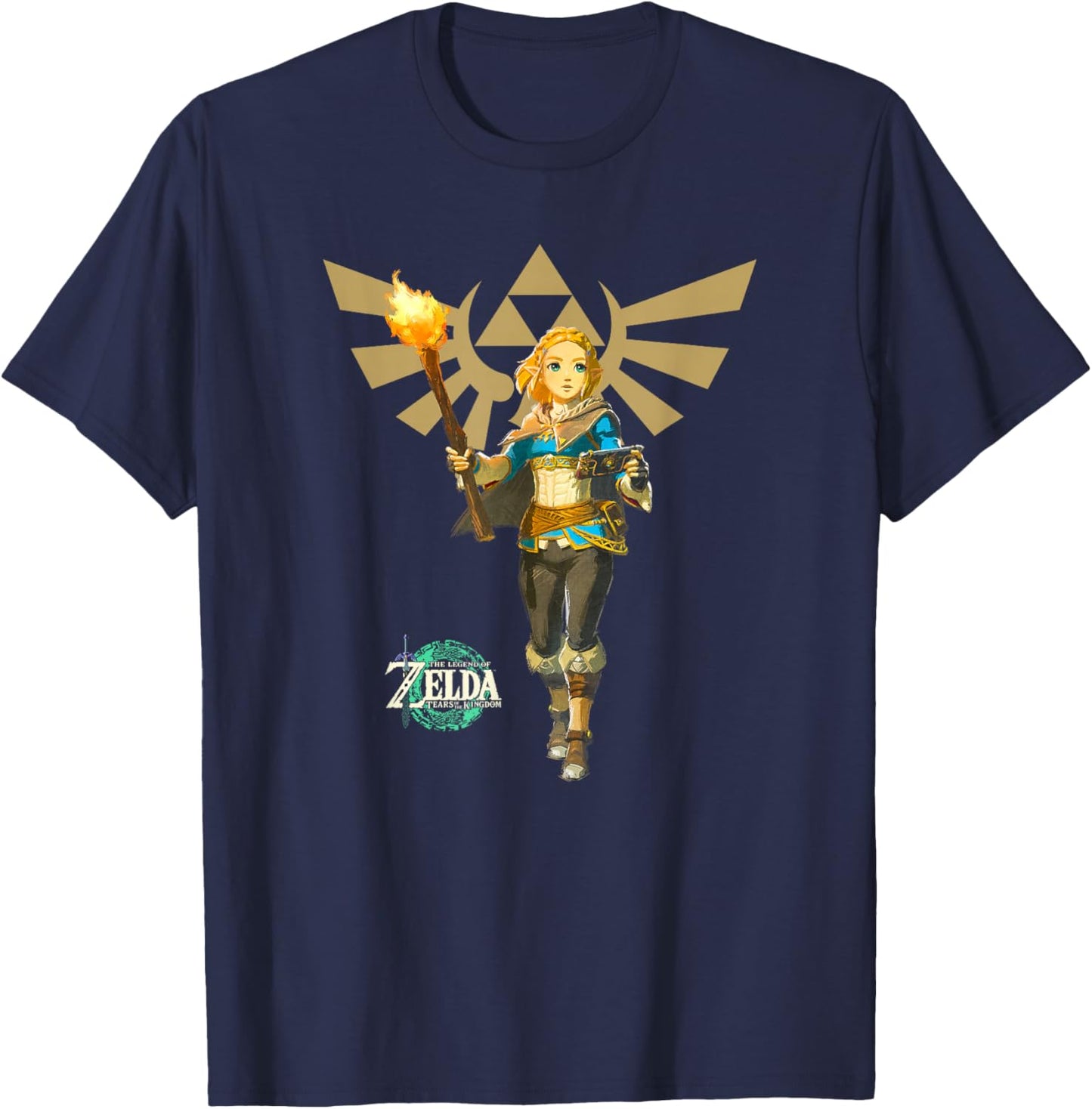 The Legend of Zelda Tears Of The Kingdom Zelda Exploring T-Shirt - T-Shirt | Navy