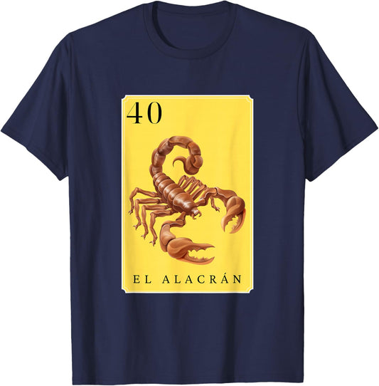El Alacran Funny Spanish-Mexican Bingo Cards El Alacran T-Shirt - T-Shirt | Navy