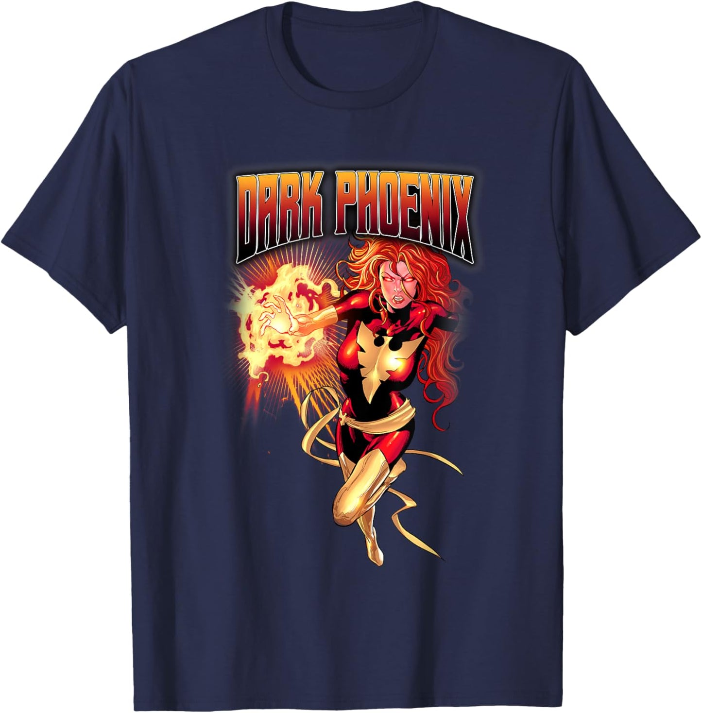 Marvel X-Men Dark Phoenix Evil Jean Grey Shot T-Shirt - T-Shirt | Navy