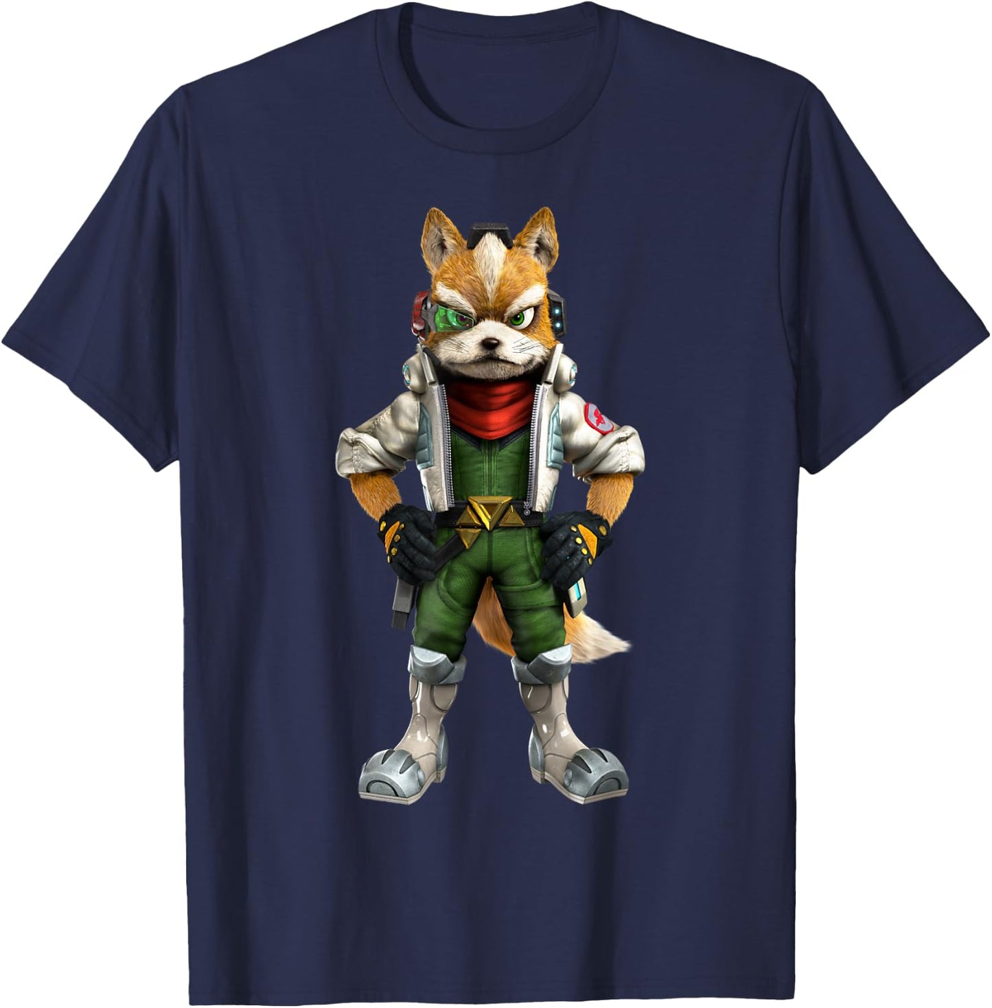 Star Fox Fox McCloud 3D Poster T-Shirt - T-Shirt | Navy
