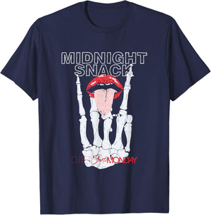 Vintage Midnight Snack Design T-Shirt - T-Shirt | Navy