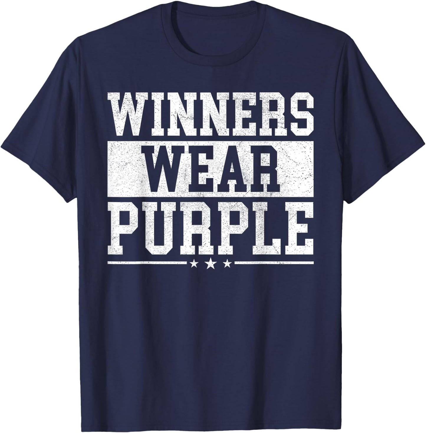 Winners Wear Purple Color War Camp Spirit Game Team Wear T-Shirt - T-Shirt | Navy
