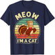 Retro Vintage Meow I'm A Cat Fall Thanksgiving Turkey Funny T-Shirt - T-Shirt | Navy