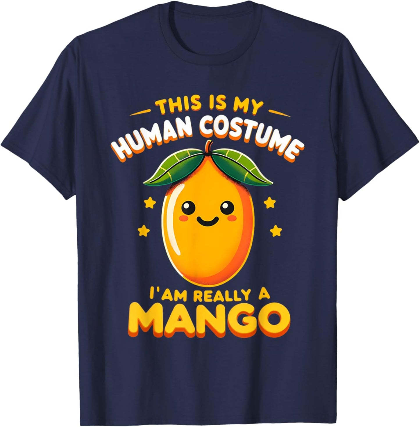 Cute This Is My Human Costume I'm Really A Mango Funny Kids T-Shirt - T-Shirt | Navy