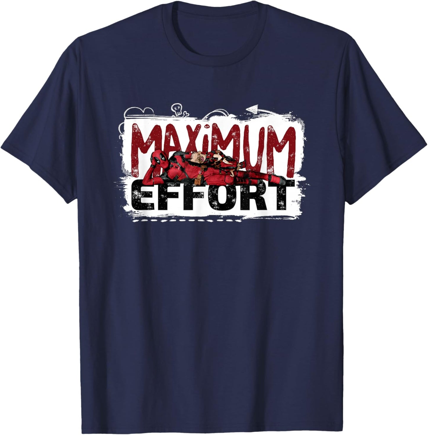Marvel Studios Deadpool & Wolverine Dogpool Maximum Effort T-Shirt - T-Shirt | Navy