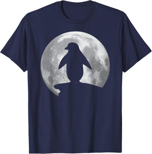 AFRICAN PENGUIN And Moon Vintage Halloween Costume T-Shirt - T-Shirt | Navy