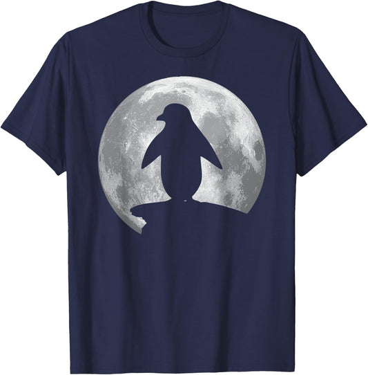 AFRICAN PENGUIN And Moon Vintage Halloween Costume T-Shirt - T-Shirt | Navy