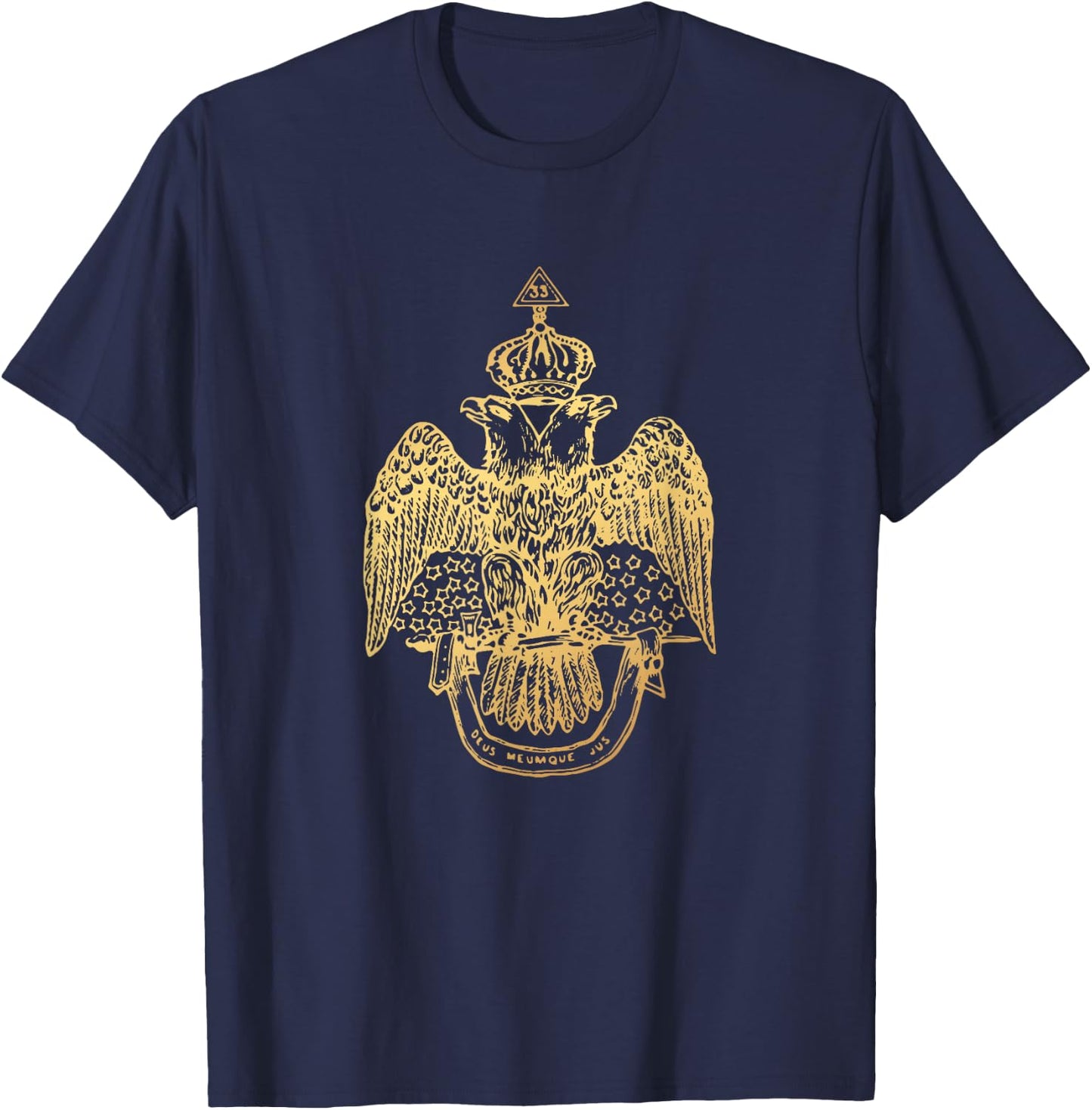 Scottish Rite Eagle 33rd Degree - Freemason Gifts T-Shirt - T-Shirt | Navy