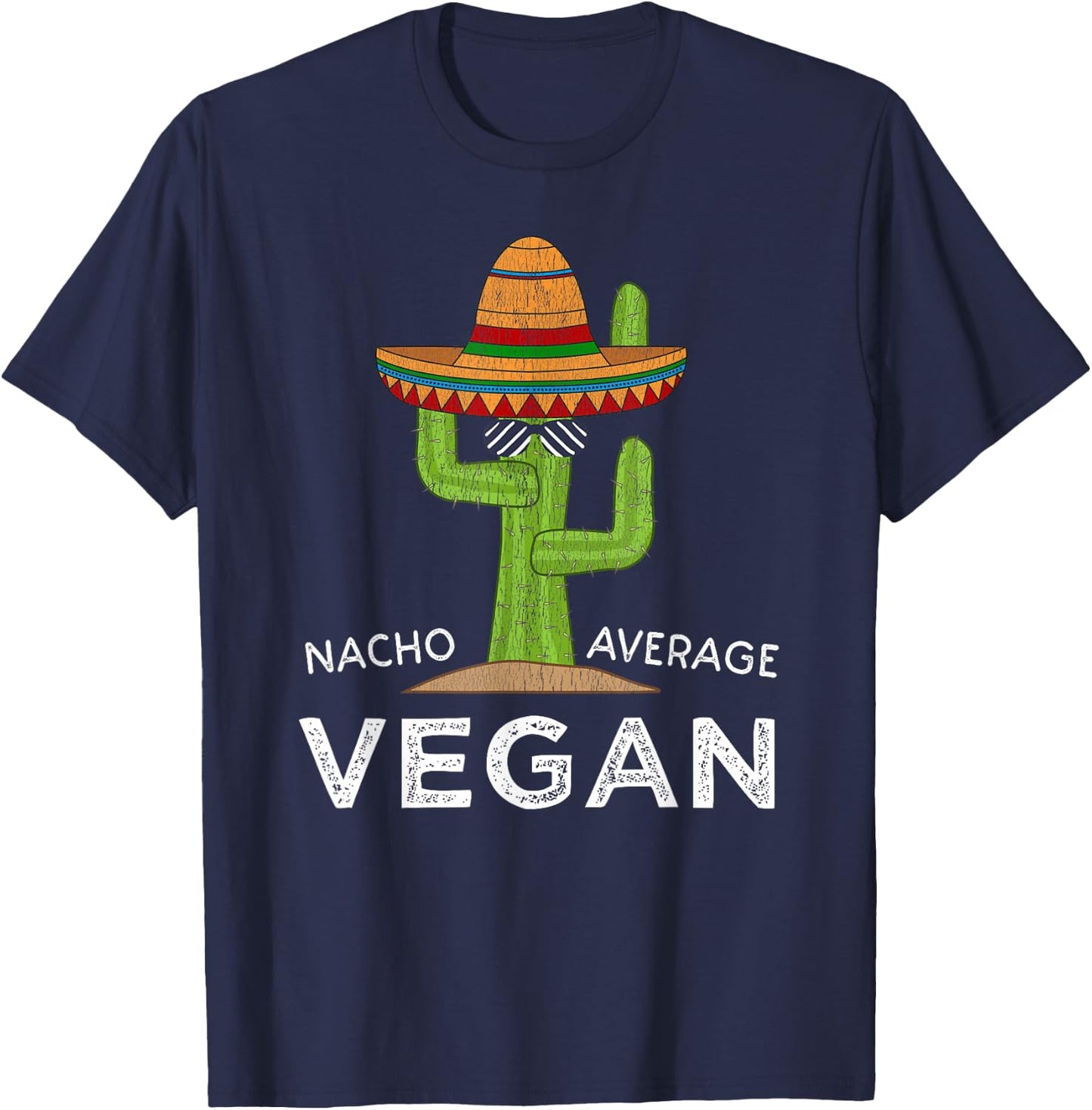 Fun Cute Vegan Joke Humor | Funny Saying Vegetarian T-Shirt - T-Shirt | Navy