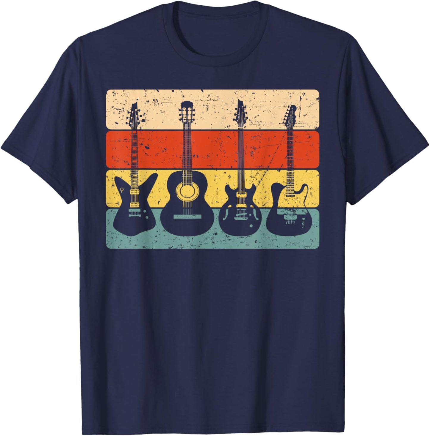 Cool Guitar Design Women Guitarist Guitar Player T-Shirt - T-Shirt | Navy