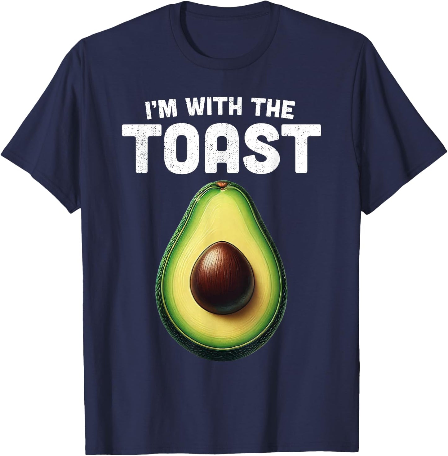Im With Toast Shirt Avocado Matching Funny Halloween Costume T-Shirt - T-Shirt | Navy