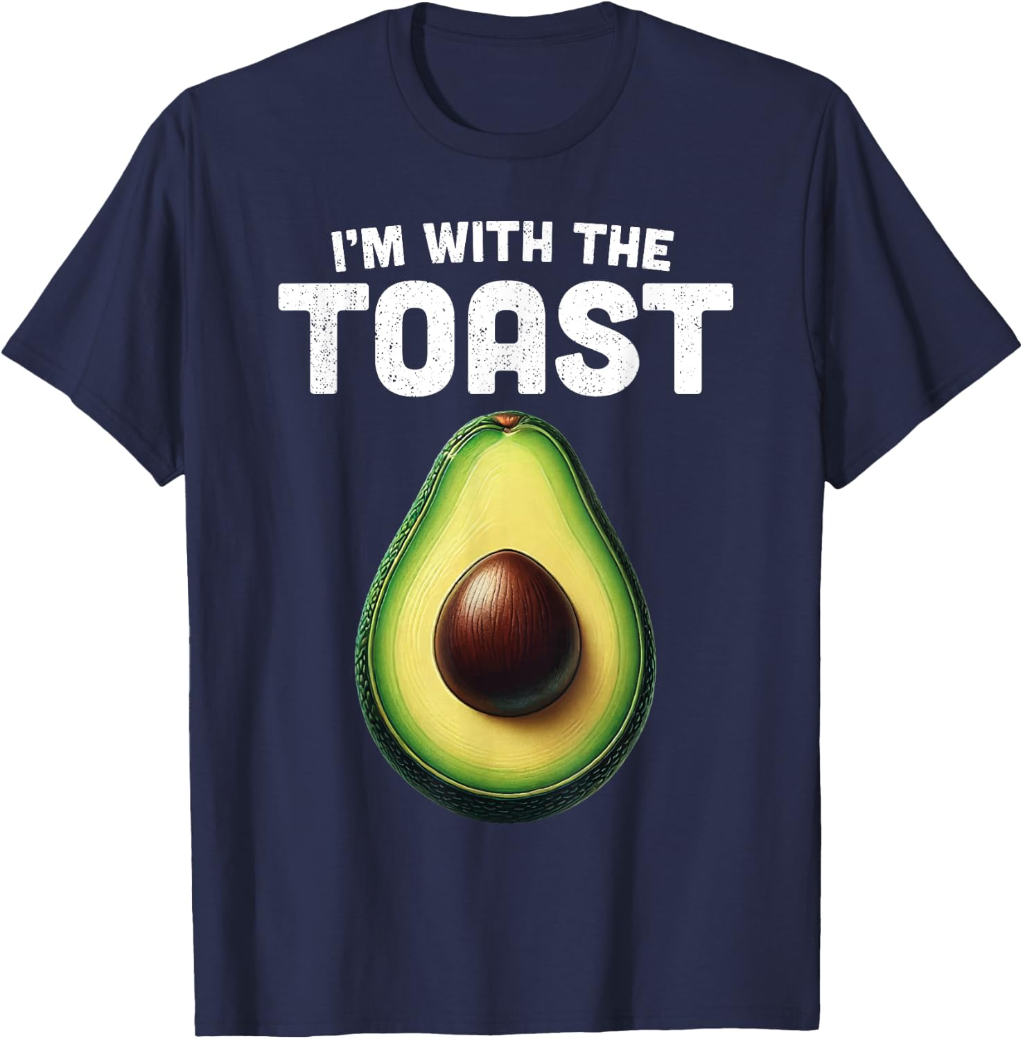 Im With Toast Shirt Avocado Matching Funny Halloween Costume T-Shirt - T-Shirt | Navy