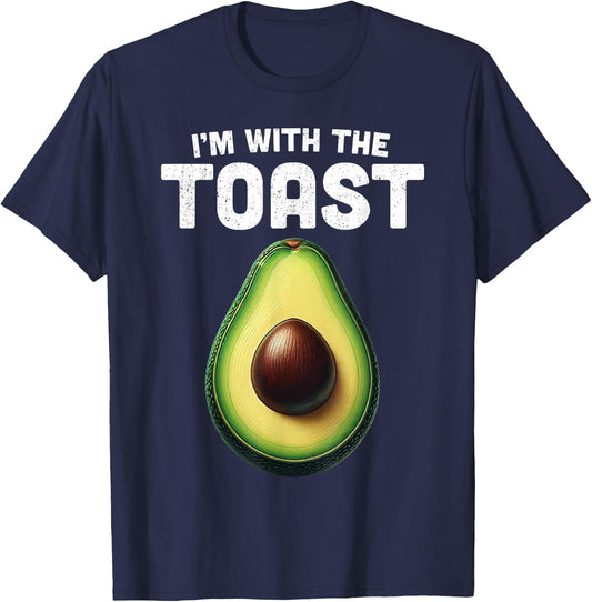 Im With Toast Shirt Avocado Matching Funny Halloween Costume T-Shirt - T-Shirt | Navy