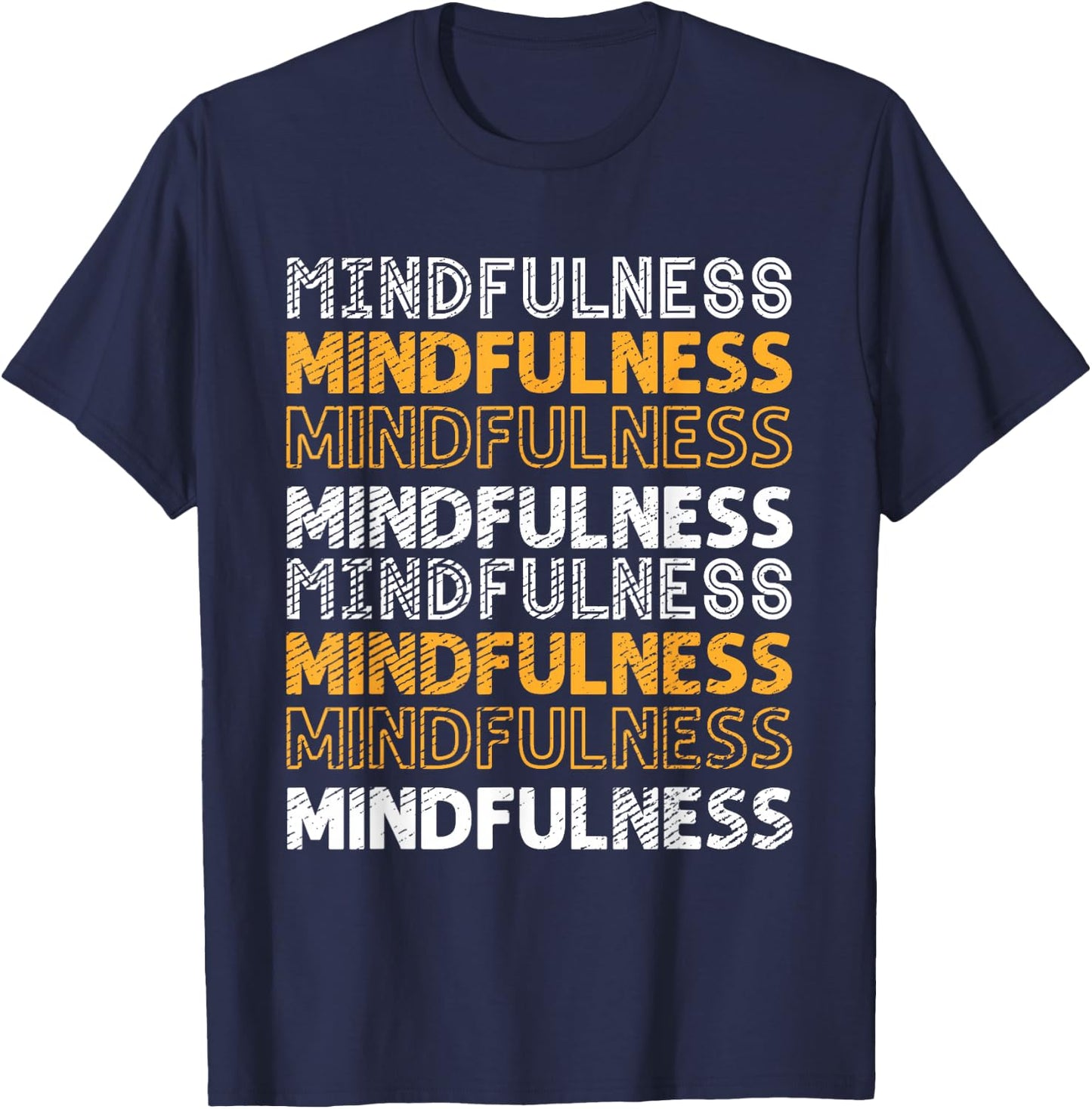 Mindfulness | Peace Gratitude | Spiritual Meditation T-Shirt - T-Shirt | Navy