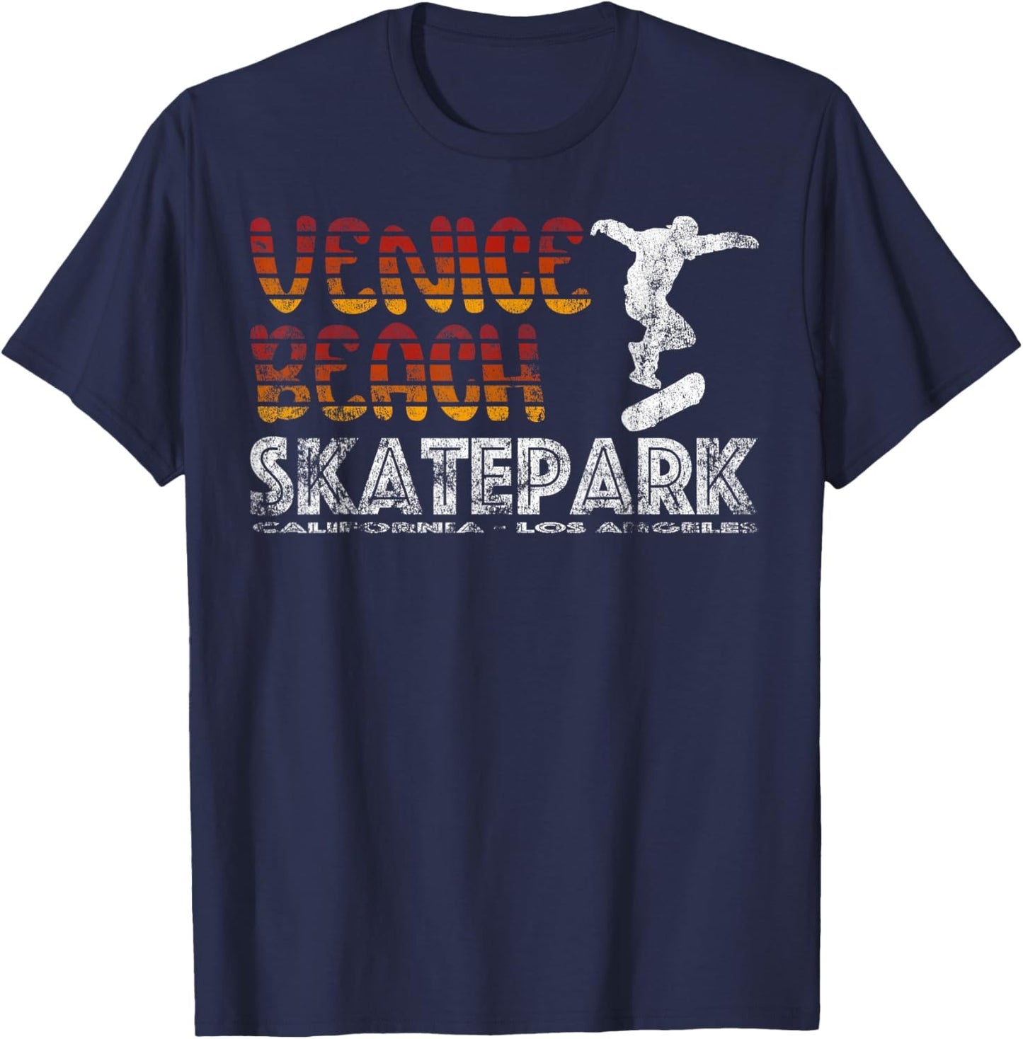 Venice Beach California Skatepark, Skateboard T-Shirt - T-Shirt | Navy