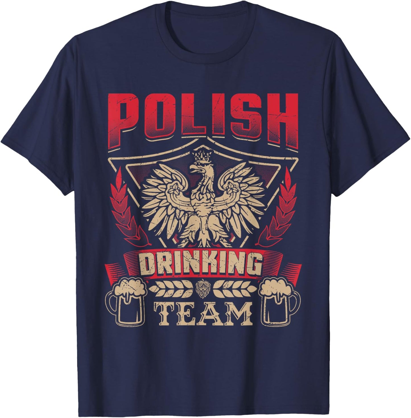 Dyngus Day Polish Beer Poland Pride Falcon Eagle Drinking T-Shirt - T-Shirt | Navy