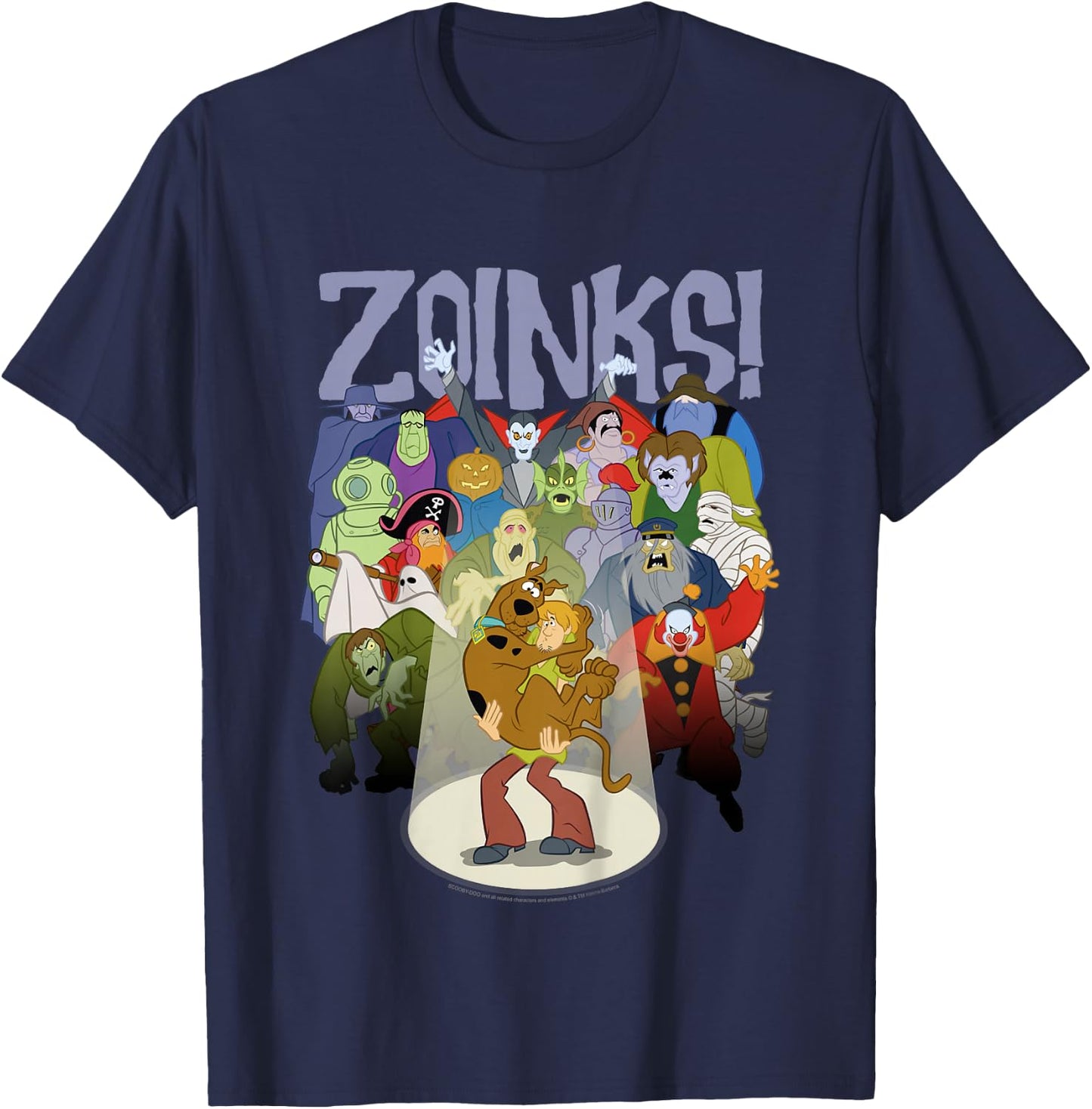 Kids Scooby-Doo Shaggy and Scooby Zoinks Monsters T-Shirt - T-Shirt | Navy